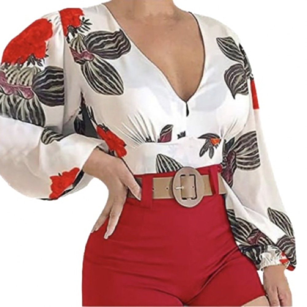 🩷HP🩷 ChicMe Women’s Blouse & Shorts Set